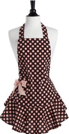 Brown and Pink Polka Dot Apron