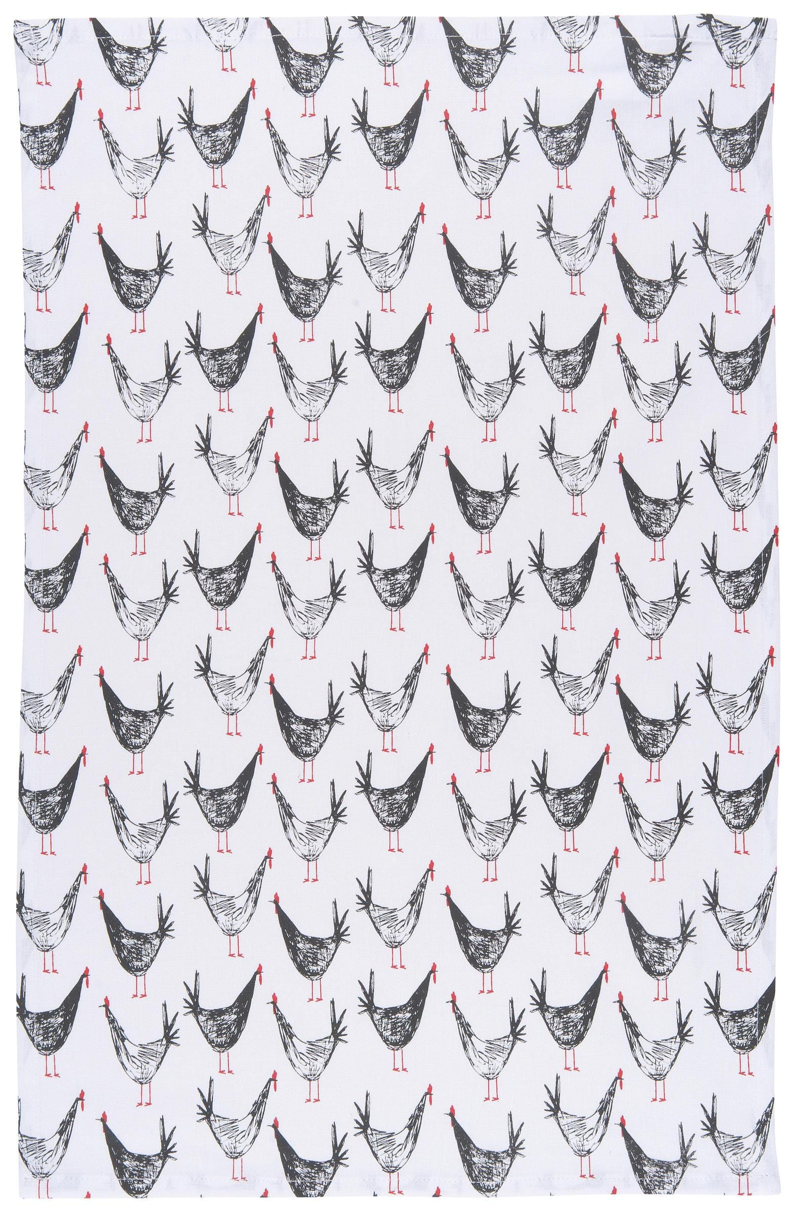 Chicken Scratch Dish Towel