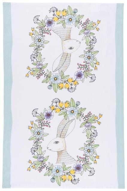Spring Bunny Dish Towel