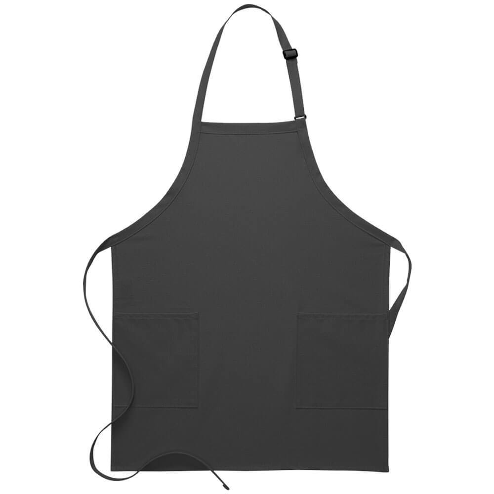 2-Patch Pocket Bib Apron (Made in the USA - 30&quot;)