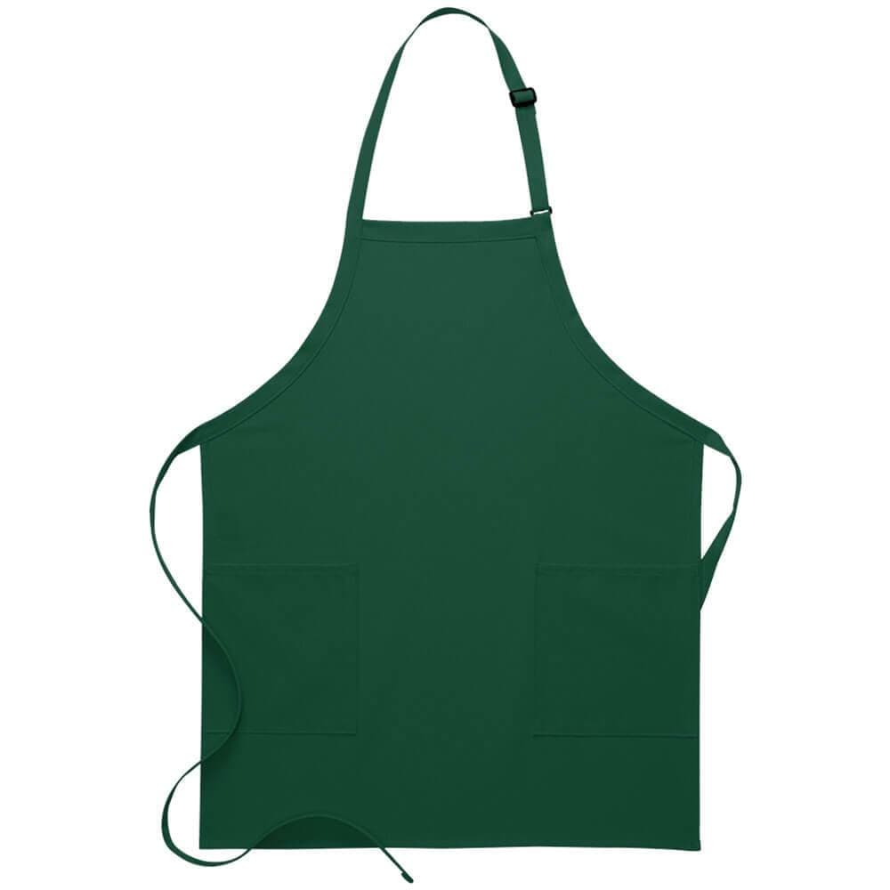 2-Patch Pocket Bib Apron (Made in the USA - 30&quot;)