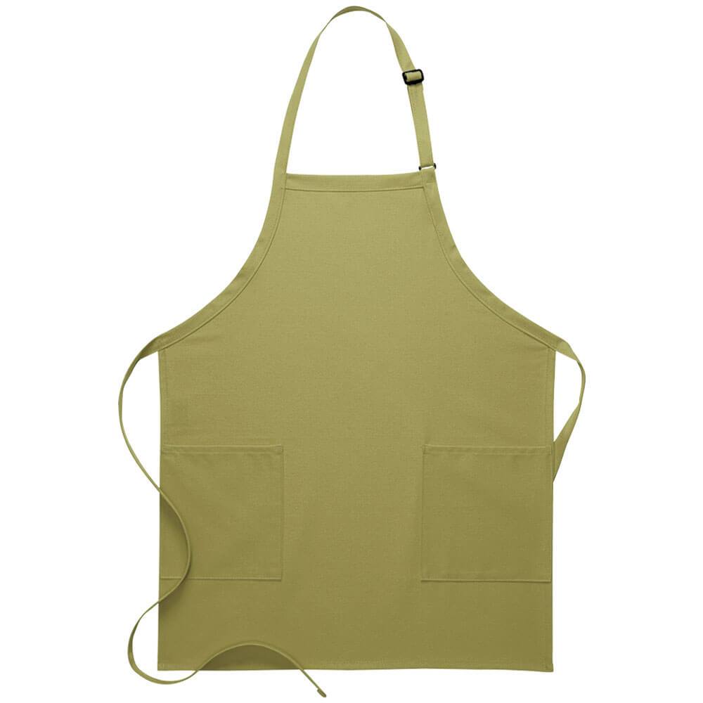 2-Patch Pocket Bib Apron (Made in the USA - 30&quot;)