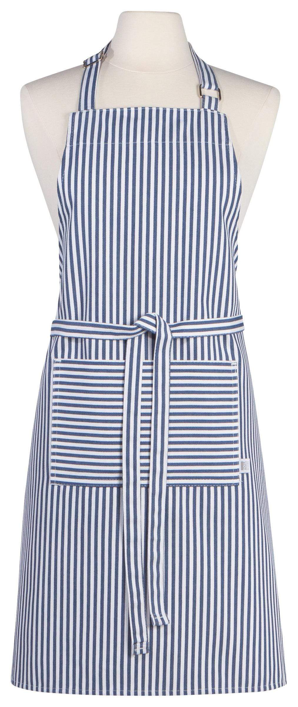 Royal Blue Narrow Stripe Apron