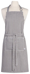 Black Narrow Stripe Apron