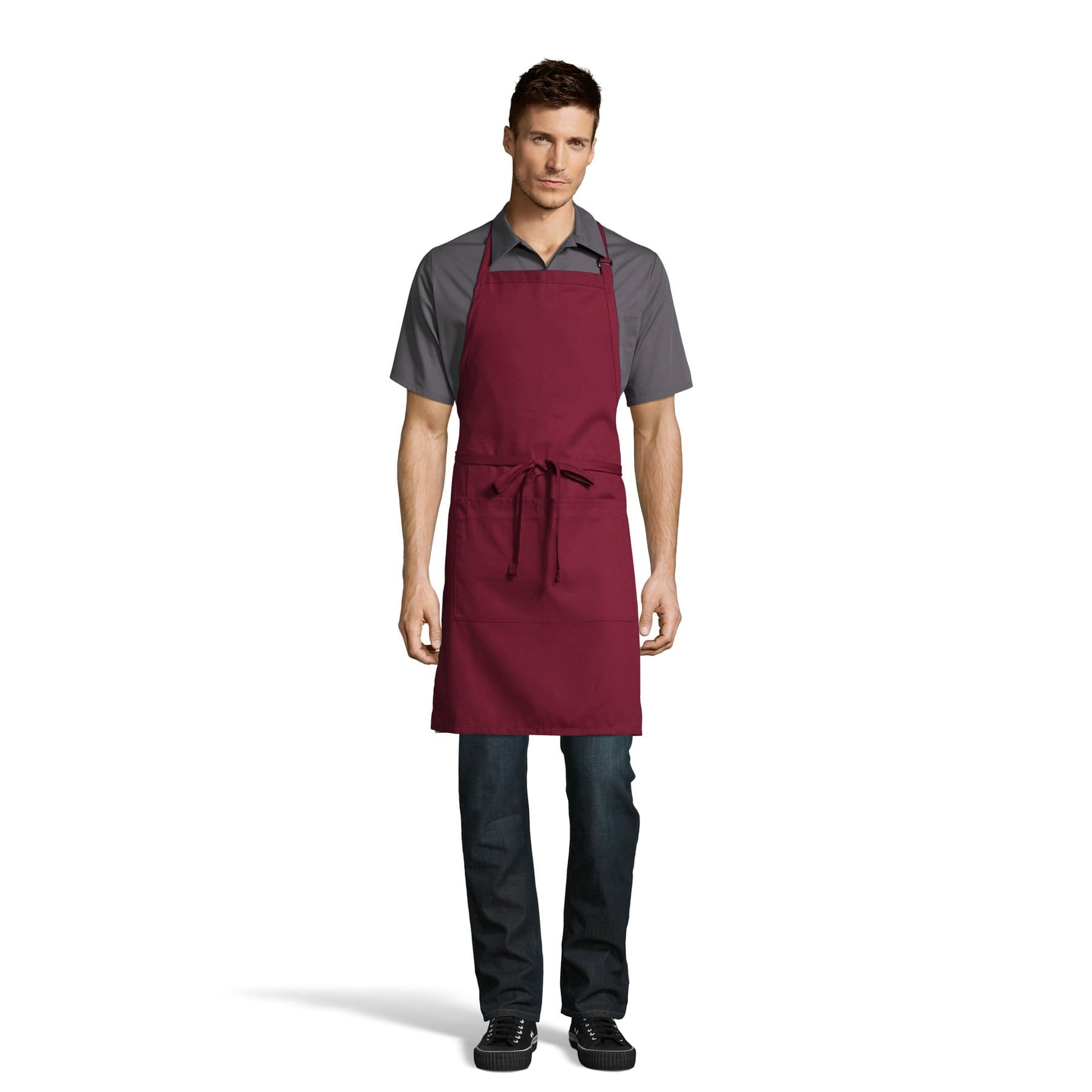 2-Pocket Adjustable Bib Apron