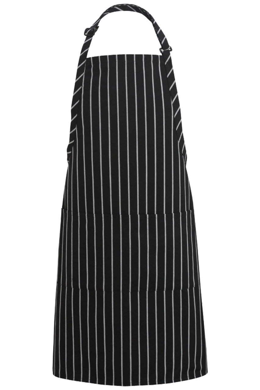 2-Pocket Chalkstripe Butcher Bib Apron