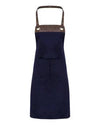 Navy/Brown Artisan Bib Apron